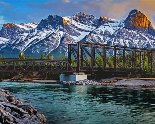 Canada Canmore Bridge Diamond Paintings