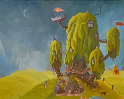 Fantasy Tree House Diamond Paintings