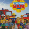 Fireman Sam Poster Diamond Paintings
