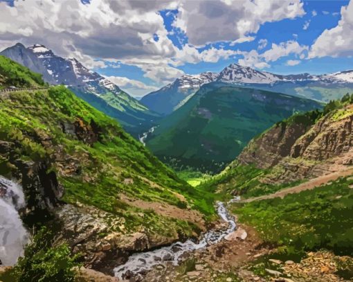 Going To The Sun Road Montana Diamond Paintings