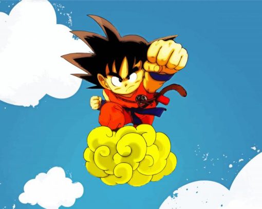 Goku And His Flying Nimbus Diamond Paintings