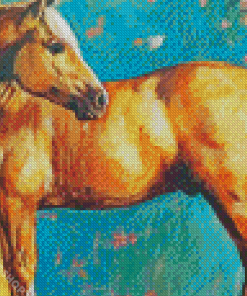 Golden Mare Horse Art Diamond Paintings