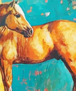 Golden Mare Horse Art Diamond Paintings