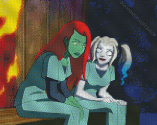 Harley Quinn And Poison Ivy Diamond Paintings