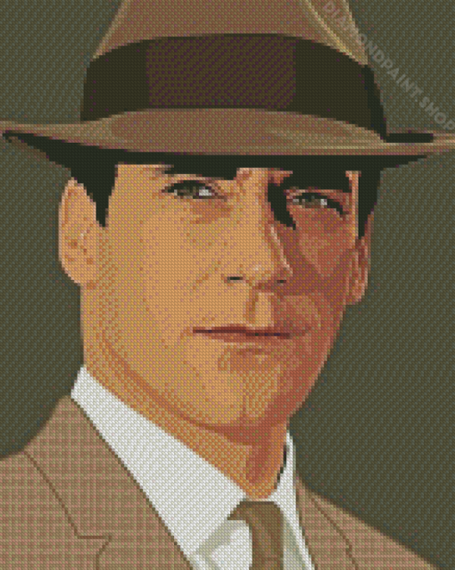 Illustration Jon Hamm Diamond Paintings