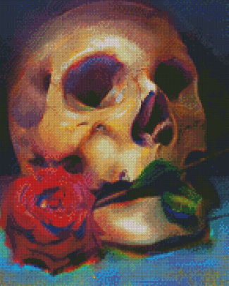 Mourning Love Skull Diamond Paintings