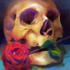 Mourning Love Skull Diamond Paintings