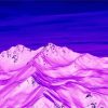 Pink Mountains Diamond Paintings