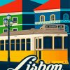 Portugal Lisbon Tram Poster Diamond Paintings
