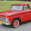 Red 64 Chevy Stepside Truck Diamond Paintings