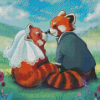Red Panda Couple Diamond Paintings