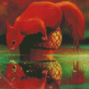 Red Squirrel On Acorn Diamond Paintings
