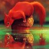 Red Squirrel On Acorn Diamond Paintings