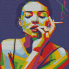 Smoking Woman Pop Art Diamond Paintings