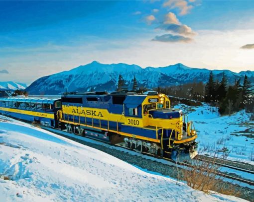 The Alaska Railroad Train Diamond Paintings
