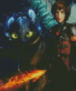 Toothless And Hiccup How To Train Your Dragon Diamond Paintings