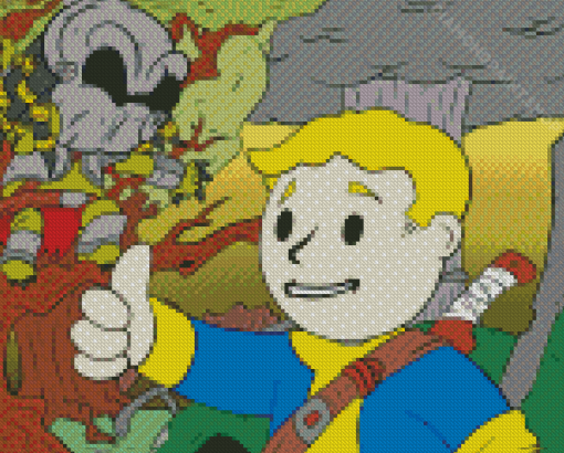 Vault Boy Diamond Paintin