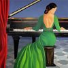 Aesthetic Lady And Her Piano Diamond Paintings