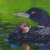 Aesthetic Loon And Baby Diamond Paintings