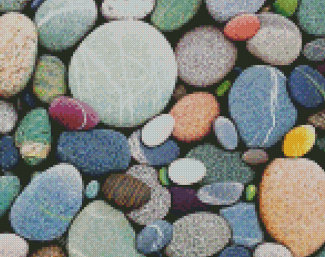 Aesthetic Beach Stones Diamond Paintings