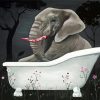 Aesthetic Elephant In A Bathtub Diamond Paintings