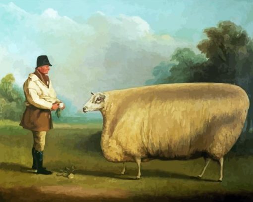 Aesthetic Sheep Farmer Diamond Paintings