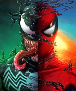 Aesthetic Spiderman With Venom Diamond Paintings