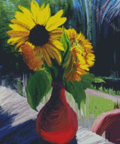 Aesthetic Sunflower Vase Diamond Paintings