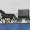 Amish Buggy In Snow Diamond Paintings
