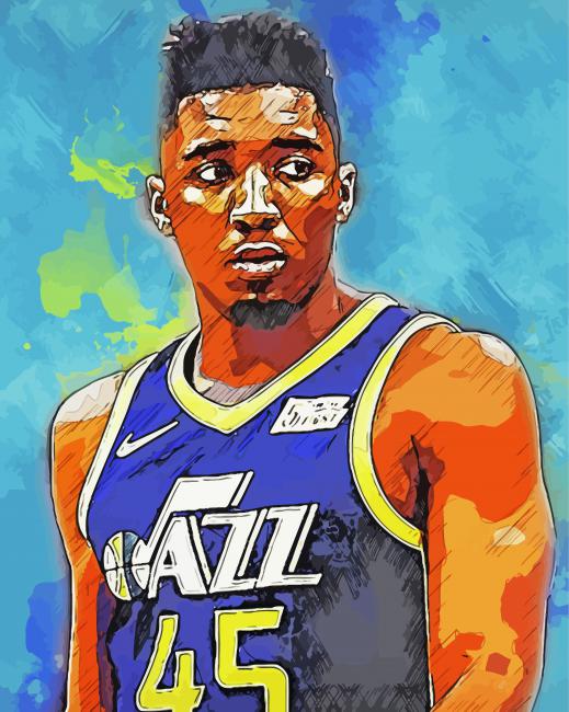 Basketballer Donovan Mitchell - Diamond Paintings 