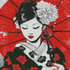 Beautiful Japanese Geisha Diamond Paintings