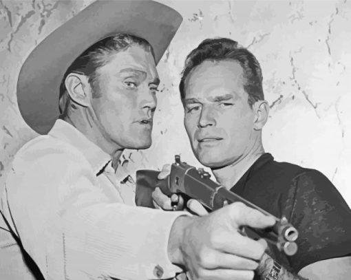 Black And White Actor Chuck Connors Diamond Paintings