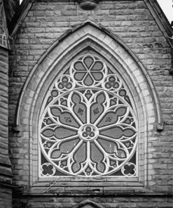 Black And White Cathedral Rose Diamond Paintings