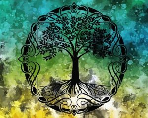 Black Celtic Tree Diamond Paintings