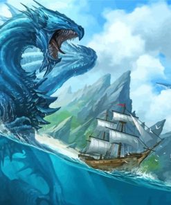 Blue Sea Monsters Diamond Paintings