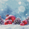 Christmas Balls And Pinecone Diamond Paintings