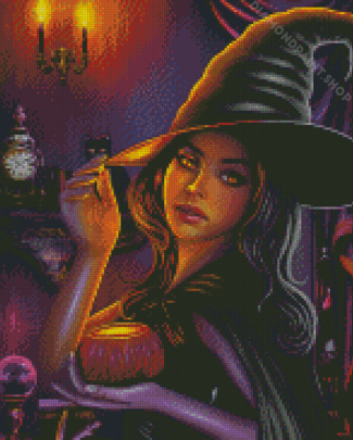 Cute Halloween Witch Diamond Paintings