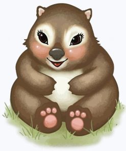 Cute Wombat Art Diamond Paintings