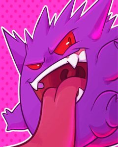 Gengar Tongue Out Art Diamond Paintings