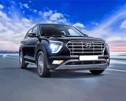 Hyundai Creta Car Diamond Paintings