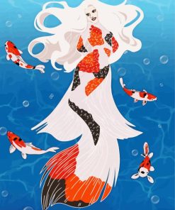 Koi Mermaid Lady Diamond Paintings