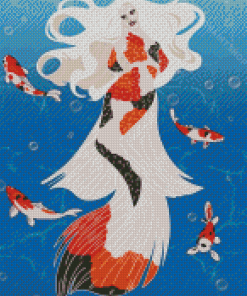 Koi Mermaid Lady Diamond Paintings