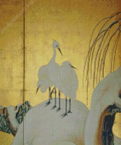 White Birds Watanabe Shiko Diamond Paintings