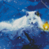 Arctic Fox And Lantern Diamond Paintings