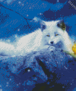Arctic Fox And Lantern Diamond Paintings