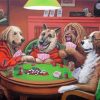 Dogs Playin Cards Diamond Paintings