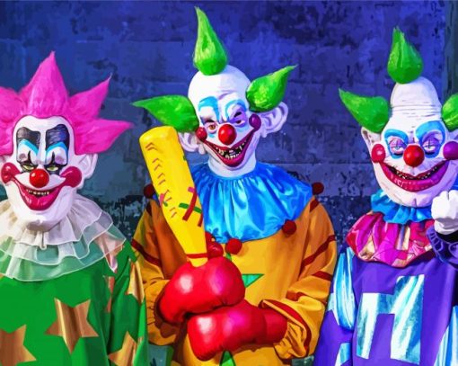 Killer Klowns From Outer Space Movie Characters Diamond Paintings