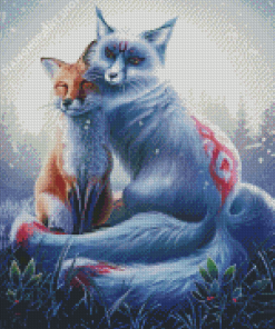 Magical Fox Couple Diamond Paintings
