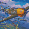 Messerschmitt Bf 109 Airplanes Diamond Paintings