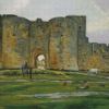 Porte De La Reine At Aigues Mortes By Frederic Bazille Diamond Paintings